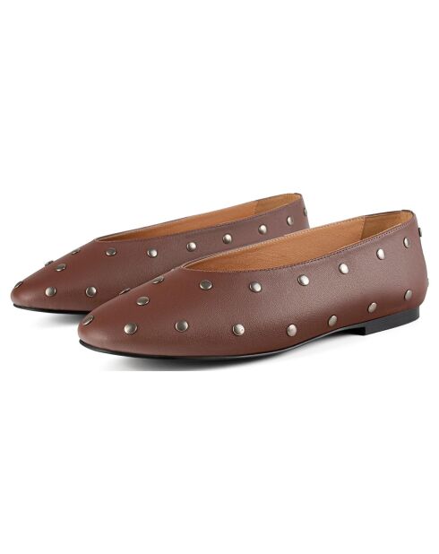 Ballerines en Cuir Multiply marron
