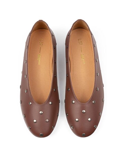 Ballerines en Cuir Multiply marron