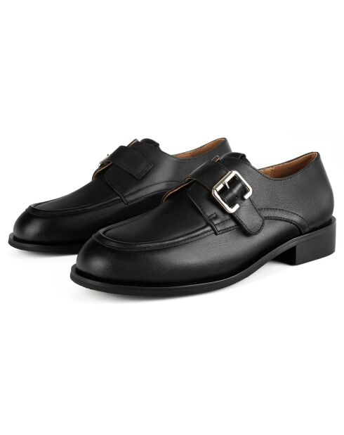 Mocassins en Cuir Nebula Glow noirs
