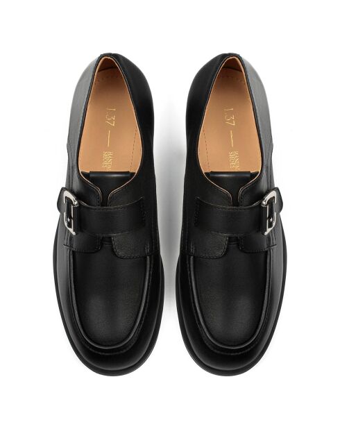 Mocassins en Cuir Nebula Glow noirs