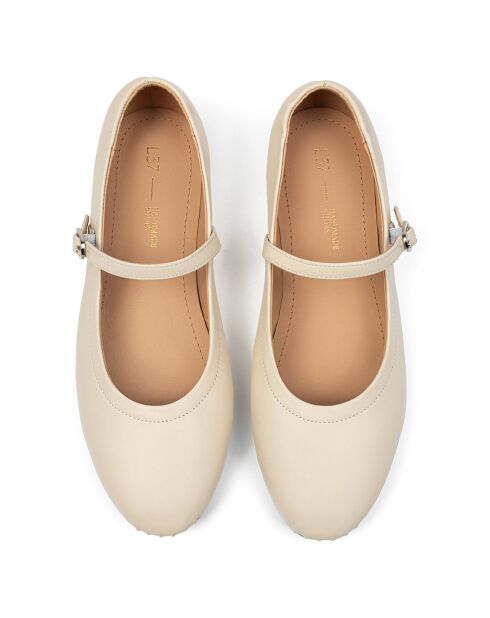 Ballerines en Cuir The Way You Move nude