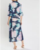 Robe Cidalia imprimée bleue
