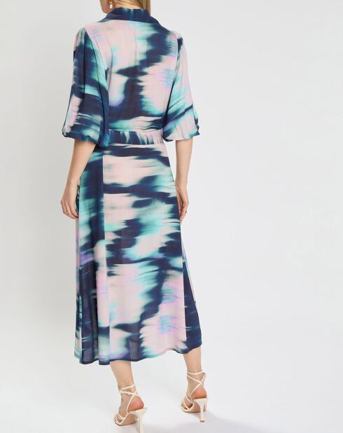 Robe Cidalia imprimée bleue