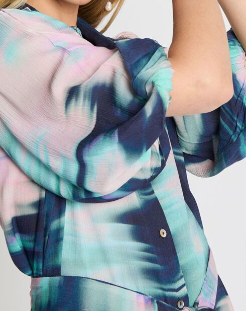 Robe Cidalia imprimée bleue