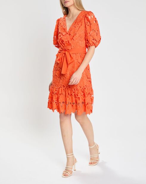 Robe Peisey imprimée orange