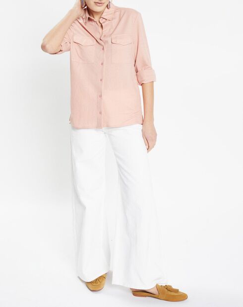 Chemise droite Merlin rose