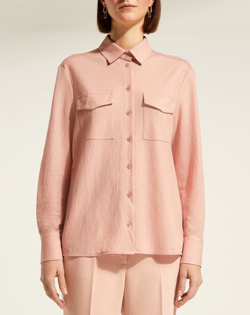 Chemise droite Merlin rose