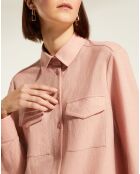 Chemise droite Merlin rose