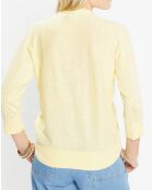 Gilet droit en Lin & Coton Mimosa jaune