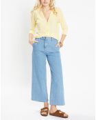 Gilet droit en Lin & Coton Mimosa jaune