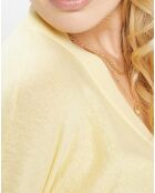 Gilet droit en Lin & Coton Mimosa jaune