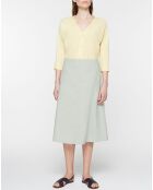 Gilet droit en Lin & Coton Mimosa jaune