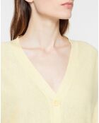 Gilet droit en Lin & Coton Mimosa jaune