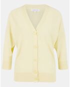 Gilet droit en Lin & Coton Mimosa jaune