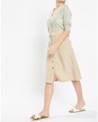 Gilet droit en Lin & Coton Mimosa vert