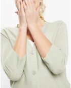 Gilet droit en Lin & Coton Mimosa vert