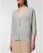 Gilet droit en Lin & Coton Mimosa vert