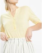 Pull en Lin & Coton Malia jaune