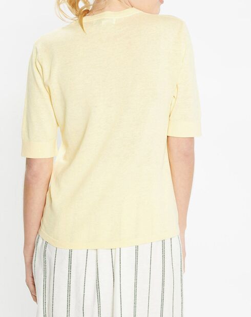 Pull en Lin & Coton Malia jaune