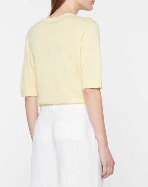 Pull en Lin & Coton Malia jaune