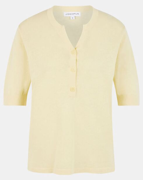 Pull en Lin & Coton Malia jaune