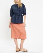 Top en Popeline de Coton bio Misto bleu marine