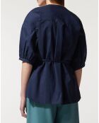 Top en Popeline de Coton bio Misto bleu marine