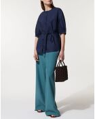 Top en Popeline de Coton bio Misto bleu marine