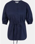 Top en Popeline de Coton bio Misto bleu marine