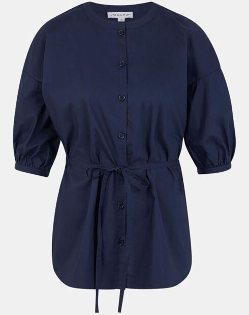 Top en Popeline de Coton bio Misto bleu marine