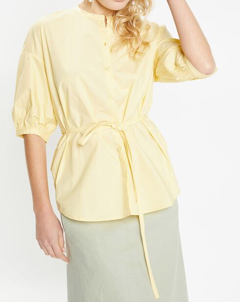 Top en Popeline de Coton bio Misto jaune