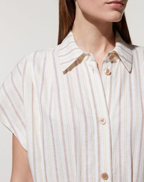 Combinaison en Popeline de coton Moore écrue