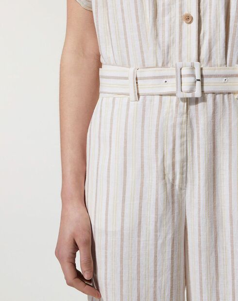 Combinaison en Popeline de coton Moore écrue