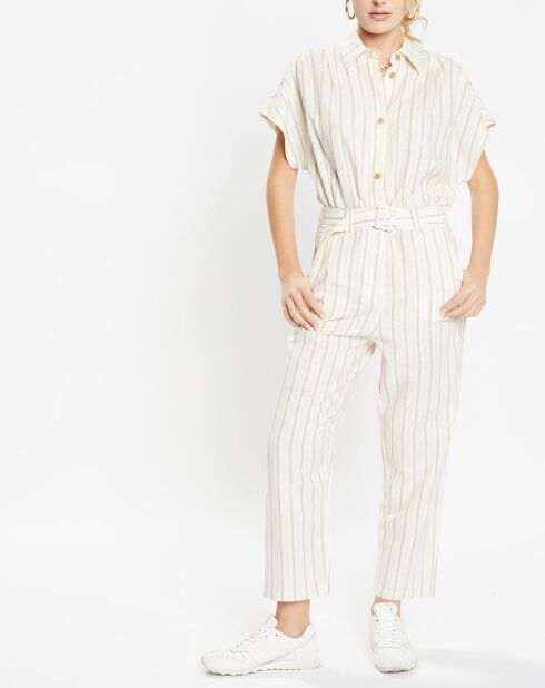 Combinaison en Popeline de coton Moore écrue