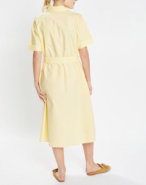 Robe en Popeline de Coton bio Micro jaune