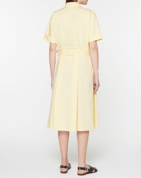 Robe en Popeline de Coton bio Micro jaune