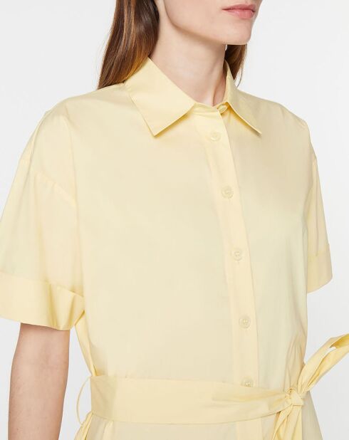 Robe en Popeline de Coton bio Micro jaune