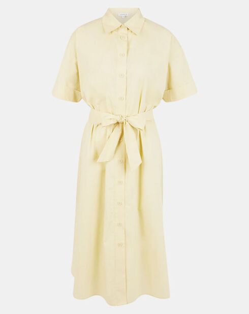 Robe en Popeline de Coton bio Micro jaune