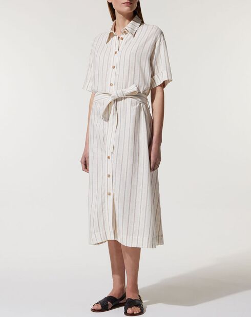 Robe longue en Popeline de Coton bio Micro écrue