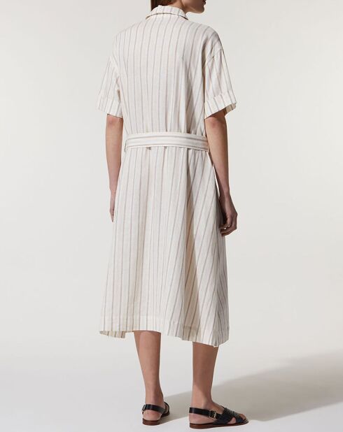 Robe longue en Popeline de Coton bio Micro écrue