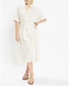 Robe longue en Popeline de Coton bio Micro écrue