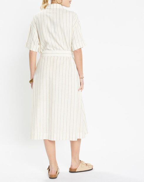 Robe longue en Popeline de Coton bio Micro écrue