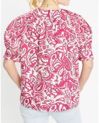 Top 100% Coton bio Pipa imprimé rose