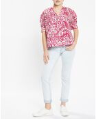 Top 100% Coton bio Pipa imprimé rose