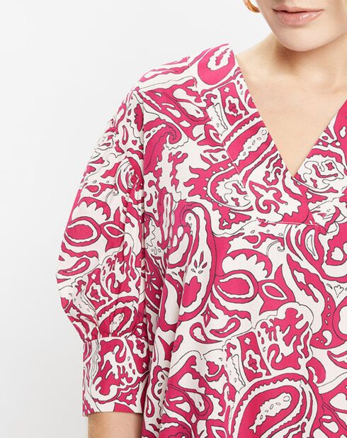 Robe Pipo imprimée rose