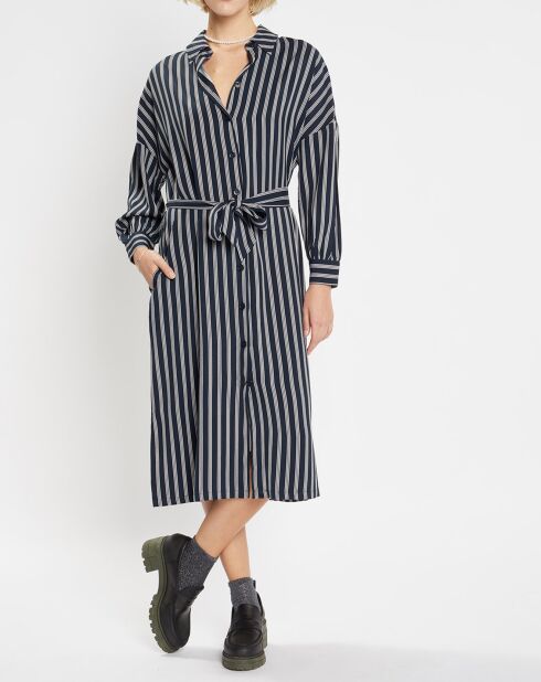 Robe-Chemise Pimi à rayures bleu marine