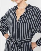 Robe-Chemise Pimi à rayures bleu marine