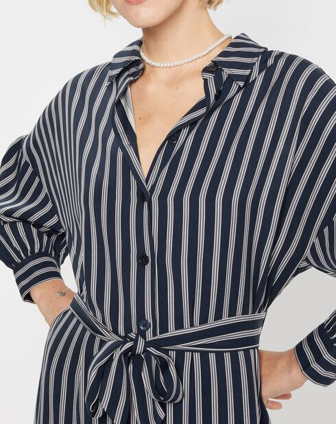 Robe-Chemise Pimi à rayures bleu marine