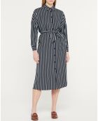 Robe-Chemise Pimi à rayures bleu marine