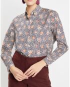 Chemise Archi liberty bleu nuit/écru